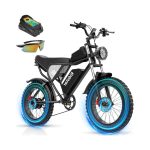 Electric Bike for Adults Q20, 2000/1500W, 37/30MPH,52V 40AH,48V/20AH E-Bike,30-180 Miles Electric Motorcycle, 20" Fat Tire Dirt Bike, UL2849 All Terrain for Mountains, Snow, Sand, Road