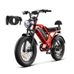 Electric Bike for Adults, 2000W/1500W Motor, 48V 25Ah/18Ah Removable Battery, 20" Fat Tire Ebike, 7-Speed Transmission, Up to 32MPH and 68+ Miles Range, All-Terrain E-Bike (G52)