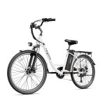Heybike Cityscape Electric Bike 350W(Peak 500W) Electric City Cruiser Bicycle Up to 40 Miles 23MPH Removable Battery, 7-Speed and Dual Shock Absorber, 26" Electric Commuter Bike for Adults