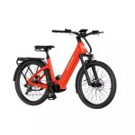 Vanpowers Adult UrbanGlide Ultra 2.27' Step-Through Small Frame Electric Bike - Red